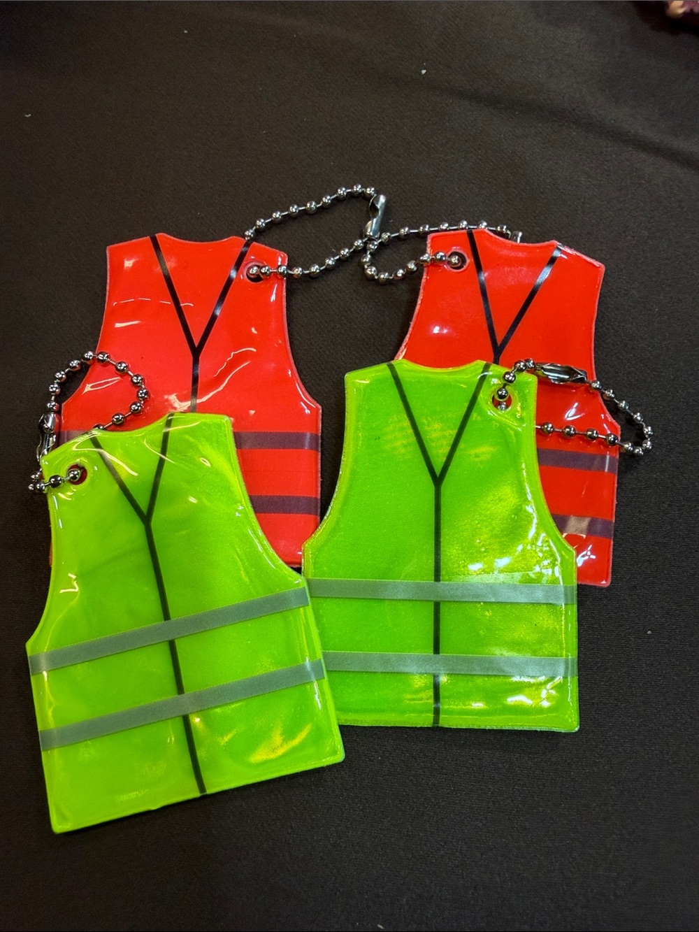 You Get 2 oF each color‼️‼️Vest Keychain - yellow & orange